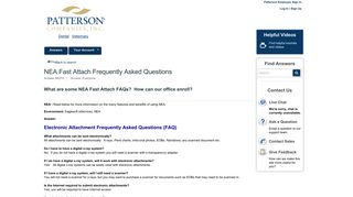 NEA Fast Attach Frequently Asked Questions