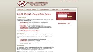 Personal Online Banking - Savanna-Thomson State Bank