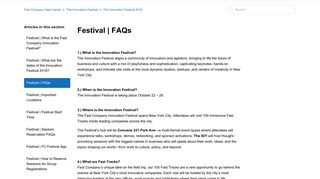 Festival | FAQs – Fast Company Help Center