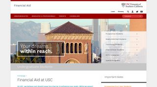 Undergraduate Students - USC Financial Aid