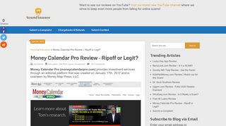 Money Calendar Pro Review - Ripoff or Legit? - ScamFinance