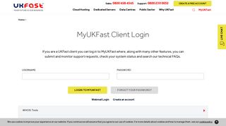 Login to Your MyUKFast Account Here | UKFast