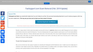 Fastsupport.com Scam Removal (Jan. 2019 Update) - Virus Removal