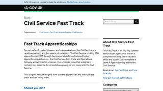 Fast Track Apprenticeships - Civil Service Fast Track