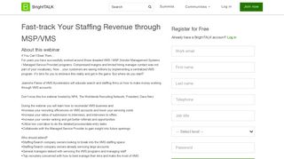 Fast-track Your Staffing Revenue through MSP/VMS - BrightTALK