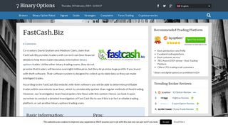 • FastCash.Biz - a Fast Way to Lose Money? Full Investigation •