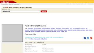 Fastcontrol.in: FastControl Email Services - Da whois