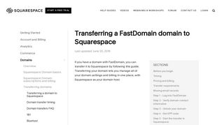 Transferring a FastDomain domain to Squarespace – Squarespace Help
