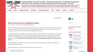 How to Access Your Employee Email | CUPE 3903
