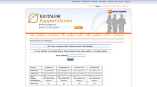 Email Server Settings - EarthLink Support