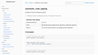 automatic_code_signing - fastlane docs