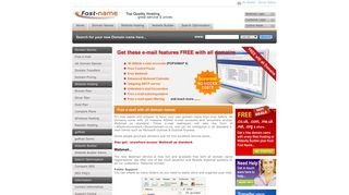 Fast Name offer free e-mail with all domain names, information about ...