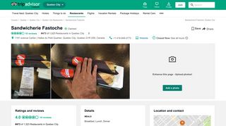 Sandwicherie Fastoche, Quebec City - Restaurant Reviews, Phone ...