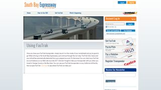 Using FasTrak - South Bay Expressway