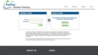 release tracking sign in - fastrax