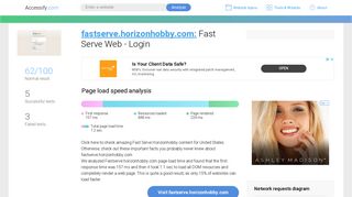 Access fastserve.horizonhobby.com. Fast Serve Web - Login