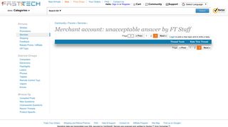 Merchant account: unacceptable answer by FT Staff: FastTech Forums
