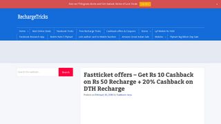Fastticket offers - Fastticket Recharge Coupons & Promo Code