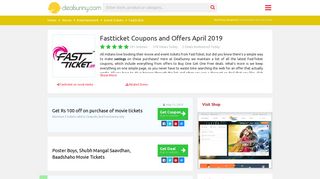 6 Fastticket Coupons & Offers - Verified 12 minutes ago - DealSunny