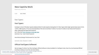 Fast Typers | New Captcha Work