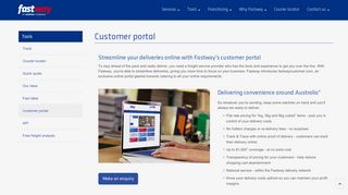 Fastway Couriers | Customer portal