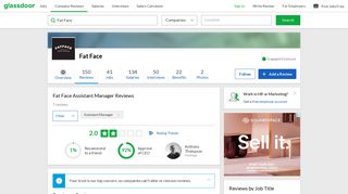 Fat Face Assistant Manager Reviews | Glassdoor