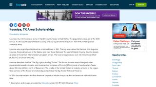Kountze, TX Area Scholarships | Fastweb