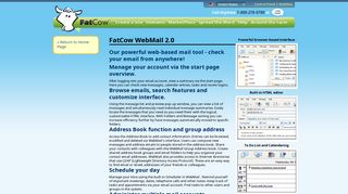 Web Hosting by FatCow - WebMail 2.0, Powerful Web-Based Email Tool