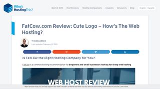 Fat Cow.com Hosting Review: Simple Product, But Are They Any Good ...