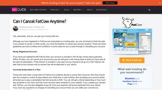 Fatcow Cancelation Policy - Web Hosting Plan Guide