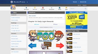 Chapter 10: Daily Login Rewards | Fate Grand Order Wiki ...