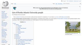 List of Florida Atlantic University people - Wikipedia