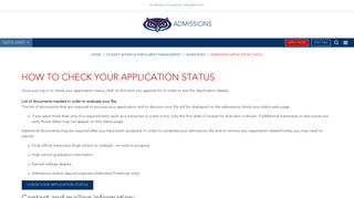 FAU | Admissions Application Status | http://www.fau.edu/admissions ...