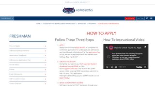 FAU | How To Apply for Freshmen