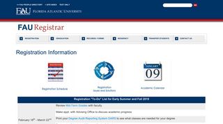 FAU - Registration Information