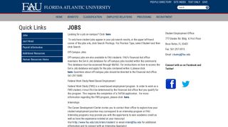 Find Jobs on Campus : Florida Atlantic University