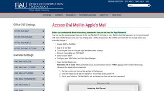 Owl Mail Apple Mail : Florida Atlantic University