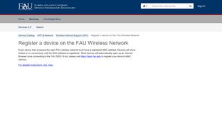 Service - Register a device on the FA... - FAU Help Desk