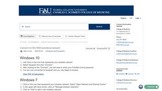 Connect to FAU Wifi (wireless) network - Knowledgebase / Network ...