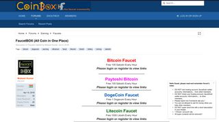 FaucetBOX (All Coin in One Place) | CoinBox.Club - Crypto ...