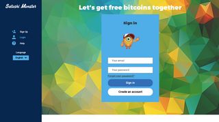 Join the Free bitcoin faucet adventure with Satoshi Monster