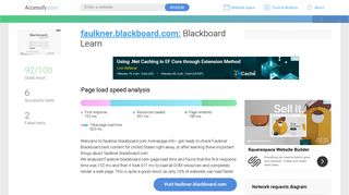 Access faulkner.blackboard.com. Blackboard Learn