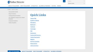 Quick Links - Faulkner University