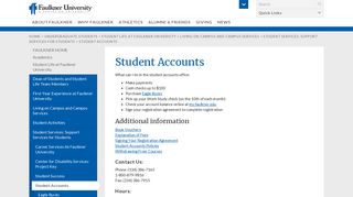 Student Accounts - Faulkner University