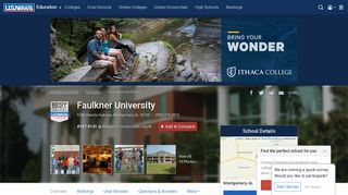 Faulkner University - Profile, Rankings and Data | US News Best ...