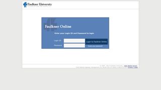 Faulkner Online - Login - Faulkner University