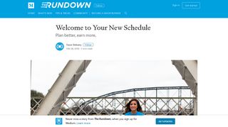 Welcome to Your New Schedule - The Rundown - Favor Delivery