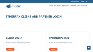 etherFAX Secure Client Portal Login & Partner Portal