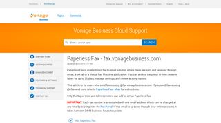 Vonage Business Cloud | Answer | Paperless Fax - fax ...