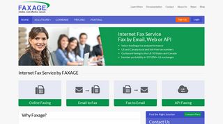 FAXAGE.com: Internet Fax Services & Solutions